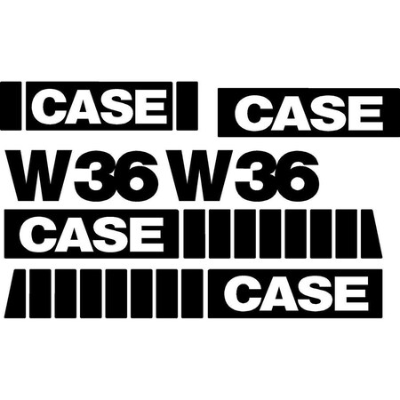 Aftermarket New Fits Case Wheel Loader W36 Decal Set CASEW36#DECALSET